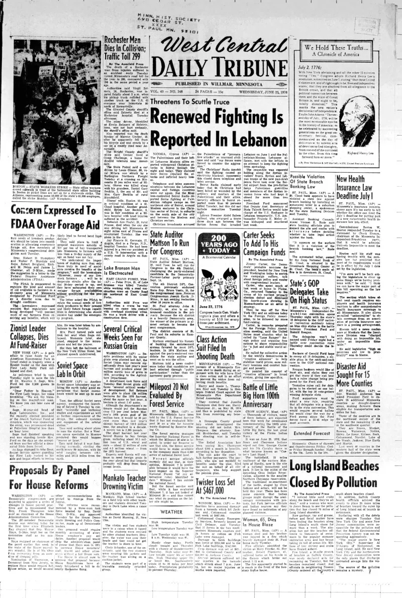 America 250: Key Events on June 23, 1976
