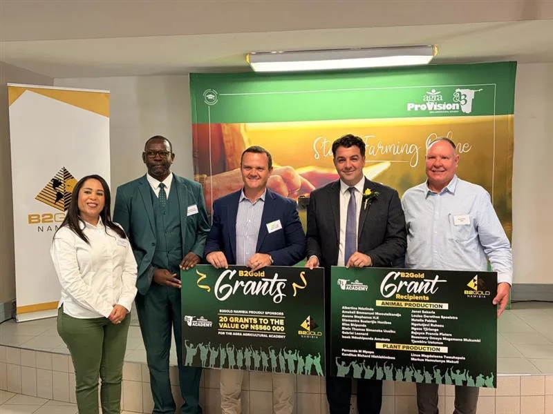 B2Gold, Agra award 20 bursaries for Namibian agriculture