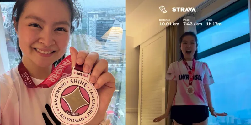 Barbie Forteza termine un 10 km à la course AWR Asia Shine