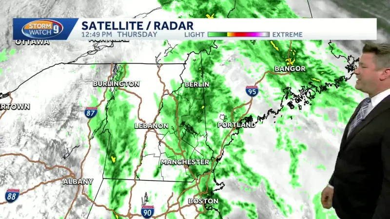 Pluie bénéfique tombe sur le New Hampshire