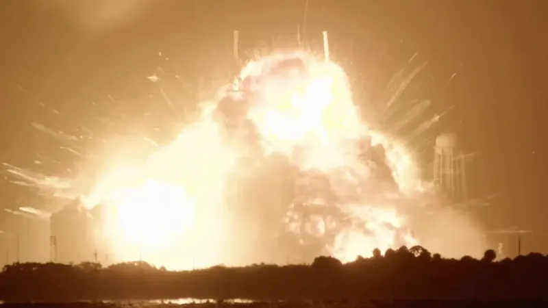 Explosion lors d'un test de la fusée New Glenn de Blue Origin