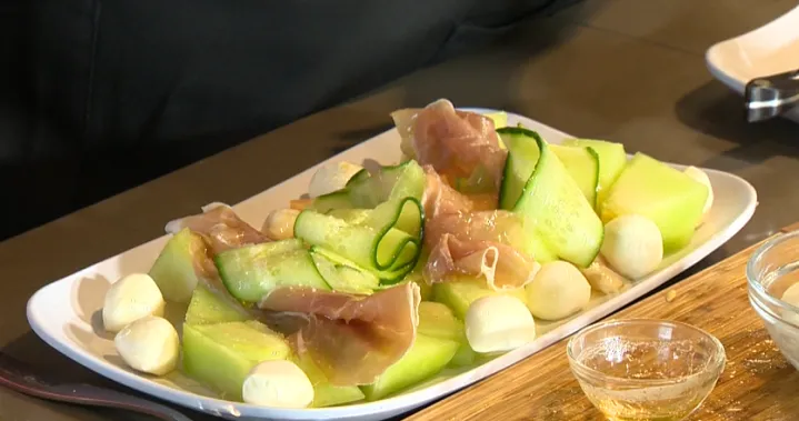Bocconcini, Prosciutto & Cantaloupe Salad Recipe
