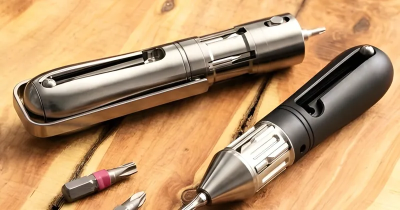 Bolt-Action Screwdriver Stores Bits in Rotating Magazine