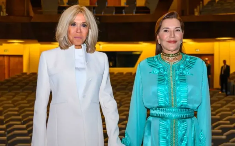 Brigitte Macron Attends Rabat Cultural Center Opening Solo