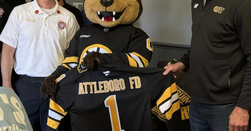 Bruins Foundation Donates $10K Furniture to Attleboro Fire Dept