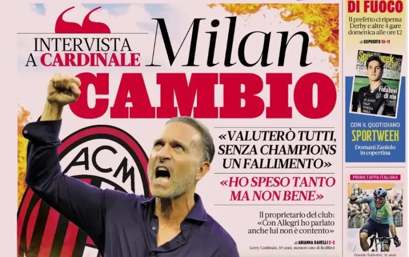 Cardinale Warns Milan Over Scheduling Chaos