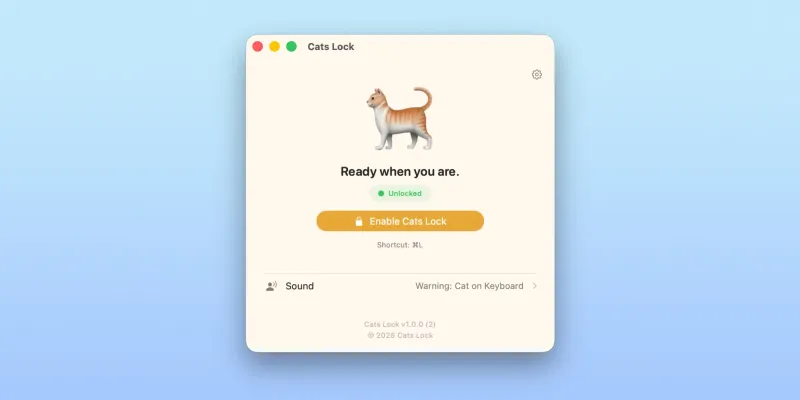 Cats Lock : une app Mac contre les chats sur le clavier