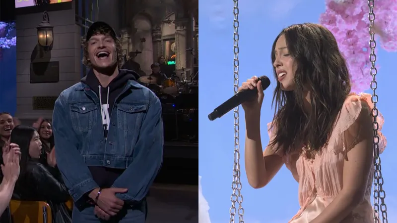 Connor Storrie présente Olivia Rodrigo au SNL