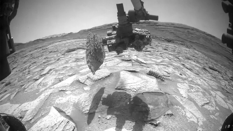 Curiosity Rover's Drill Mishap Reveals Yellow Sulfur on Mars