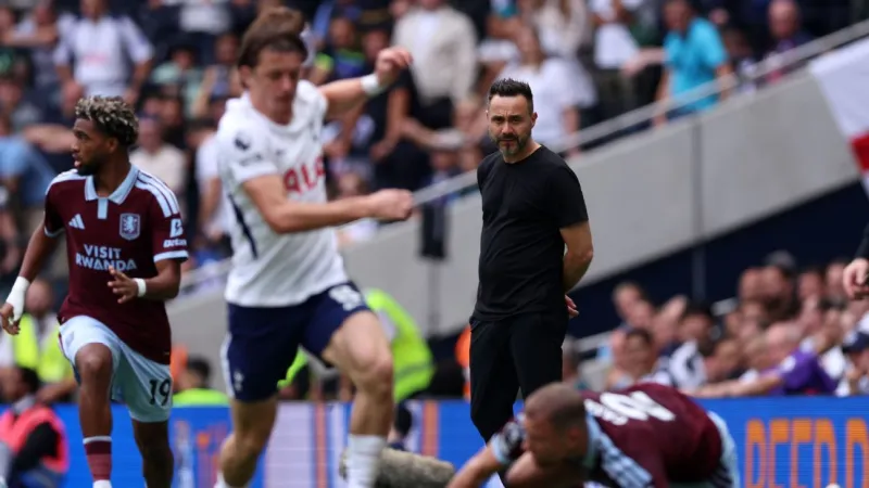 De Zerbi Criticizes Spurs Leaders After Villa Defeat