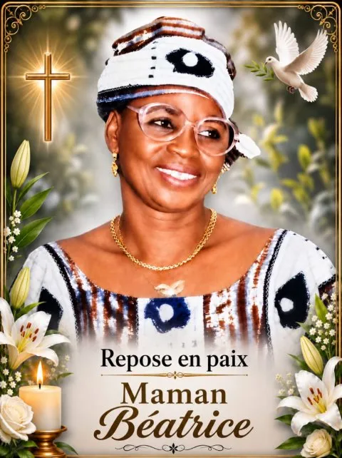 Décès de BASSILA EZILBIE MARIE THERESE BEATRICE / KANKO : FAIRE- PART ET REMERCIEMENTS