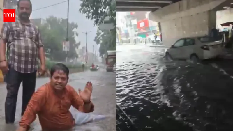 Delhi-NCR Hit by Heavy Rain, Red Alert Issued