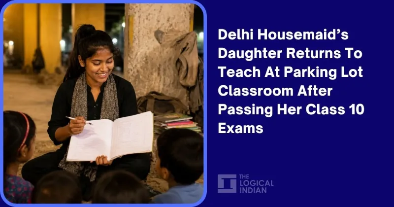 Une adolescente de Delhi retourne enseigner dans une salle de classe sous un parking après avoir réussi sa 10e