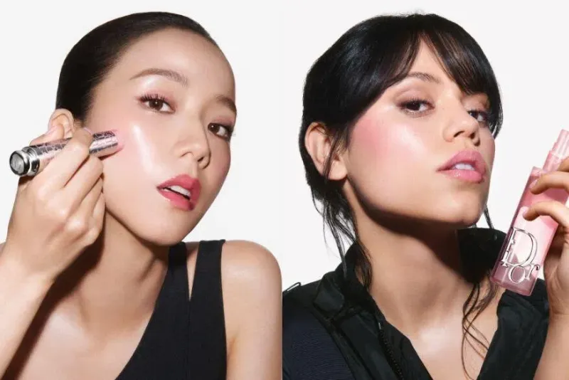 Dior Backstage Glow: Jisoo & Jenna Ortega's Look