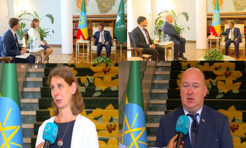Ethiopia President Bids Farewell to Austrian, Czech Envoys