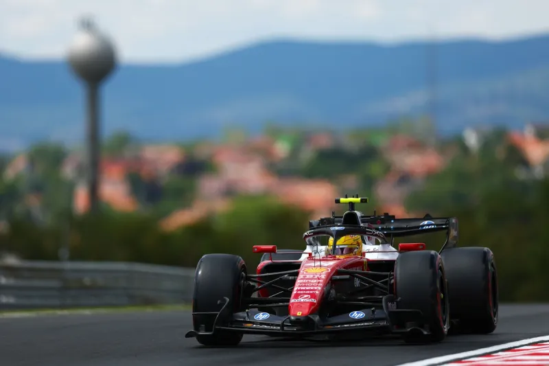 F1 Hungarian GP: Hamilton leads Ferrari 1-2 in FP2, Colapinto crashes for Alpine