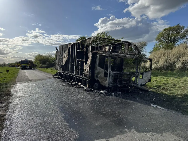 Fire crews extinguish large vehicle fire in Essex village