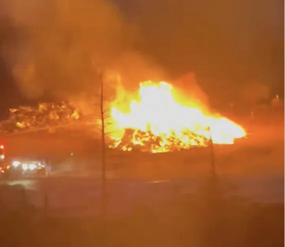 Fire Crews Monitor Kamloops Landfill Blaze