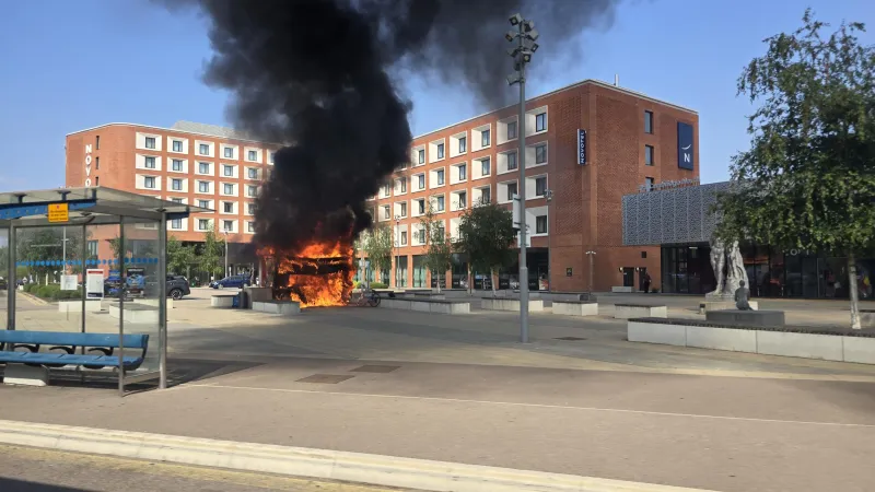Food van fire at Cambridge station