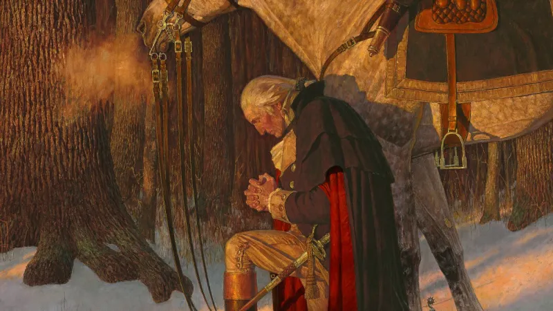 Peinture de George Washington en prière suscite le débat