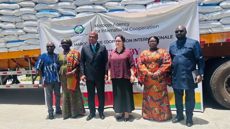 Le Ghana reçoit un don de 2 000 tonnes d'engrais du Maroc