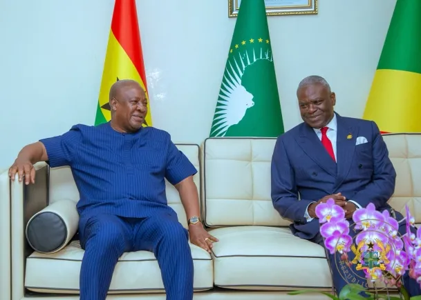 Ghana's Mahama attends Sassou Nguesso's inauguration in Congo
