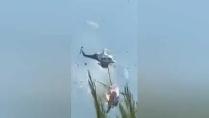 Greece Wildfires: Two Firefighting Helicopters Collide