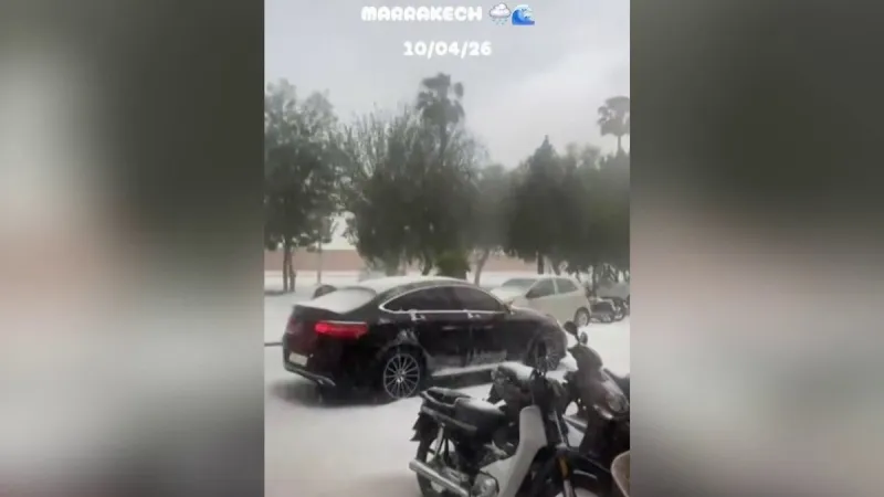 Hail Blankets Marrakech After Violent Storms