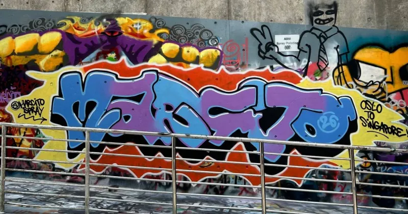 'I almost couldn't believe it': Exchange student leaves his mark on NTU's legal graffiti wall