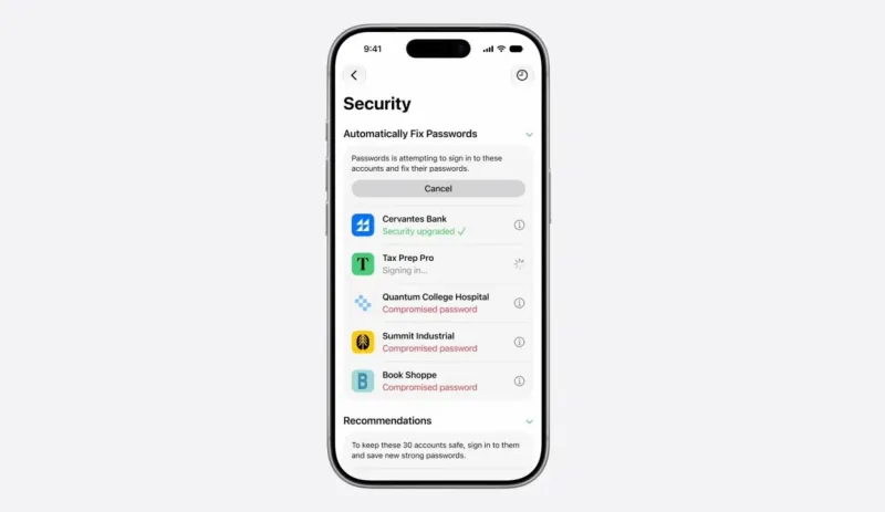 iOS 27 Auto-Changes Weak Passwords