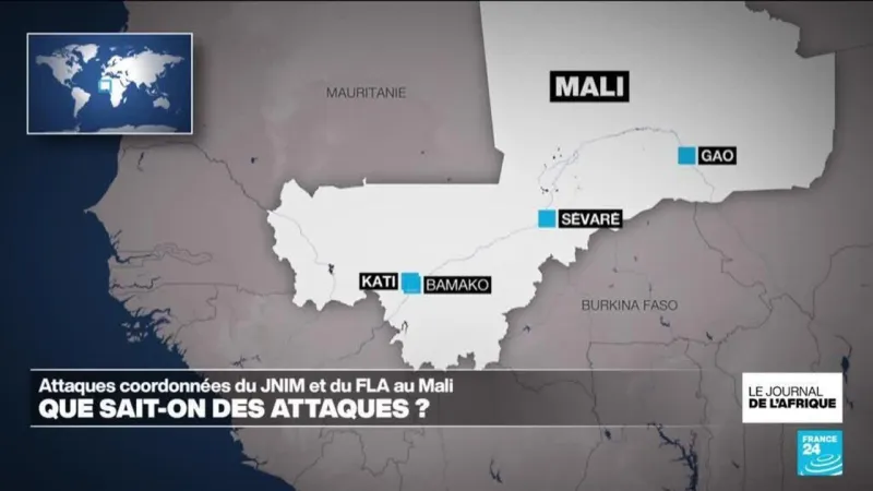 Le JNIM revendique des attaques coordonnées sur plusieurs villes au Mali