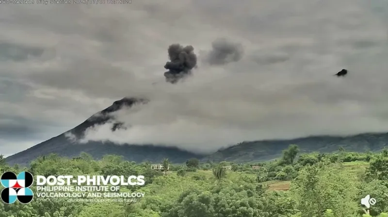Kanlaon Volcano Emits 700-Meter Ash Plume