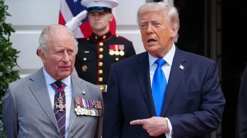 King Charles, Queen Camilla End US State Visit; Trump Strait Plan