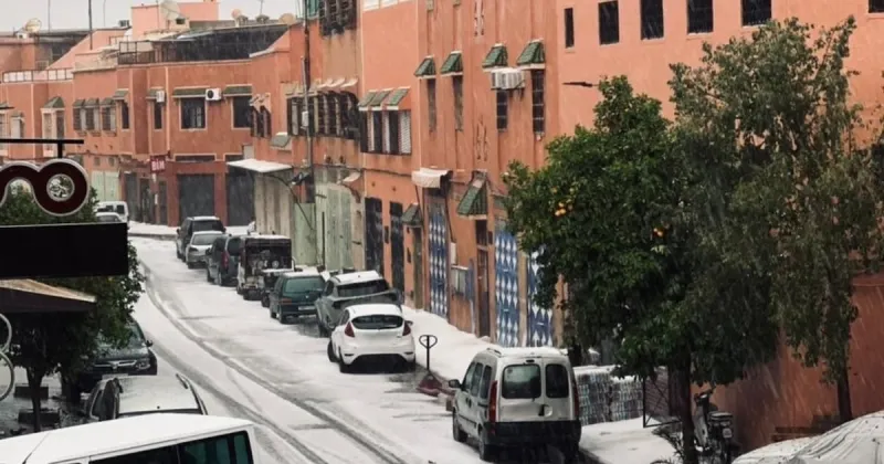 Marrakech Hail Storm Mistaken for Snow