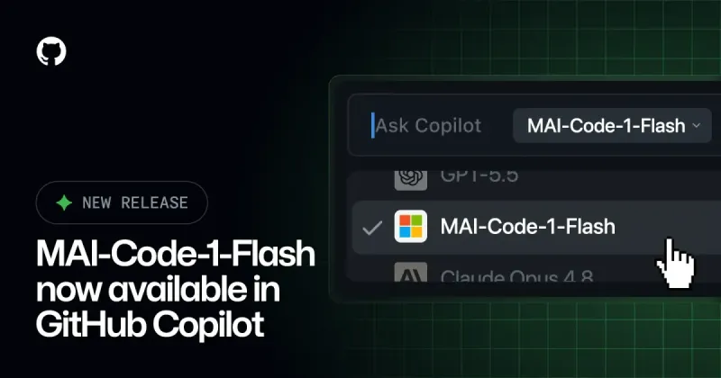 Microsoft Launches MAI-Code-1-Flash on GitHub Copilot