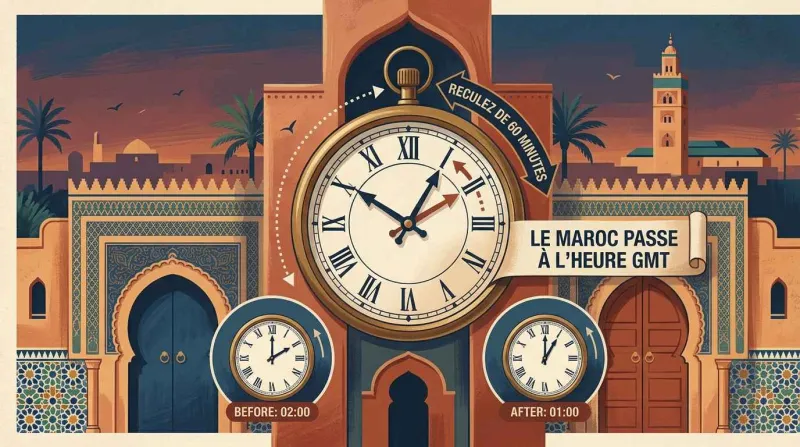 Le Maroc repasse au GMT le 20 septembre 2026