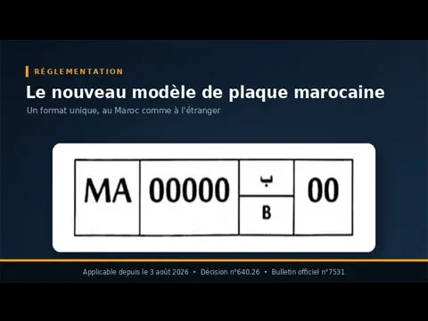 Nouvelles plaques marocaines pour circuler au Maroc et à l'étranger