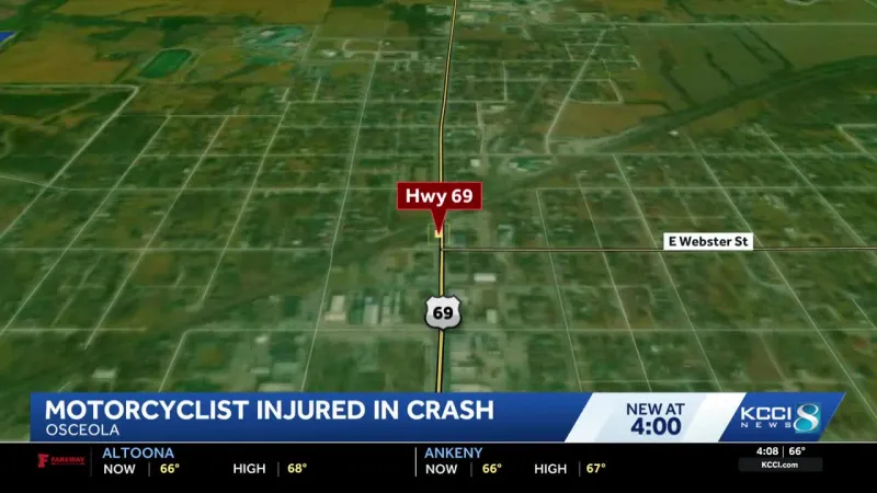 Motorcyclist critically injured in Osceola crash