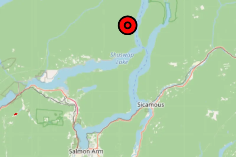 Mount Fowler Wildfire Being Held in North Shuswap