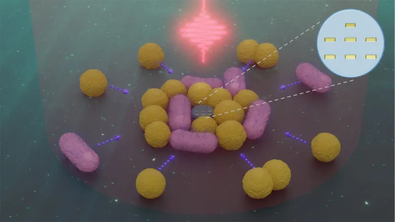 Photon-Driven Nanorobots Hunt and Move Bacteria