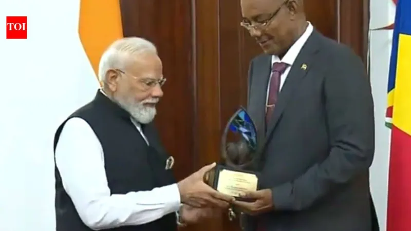 PM Modi Receives 'Guardian of the Blue Horizon' Award in Seychelles