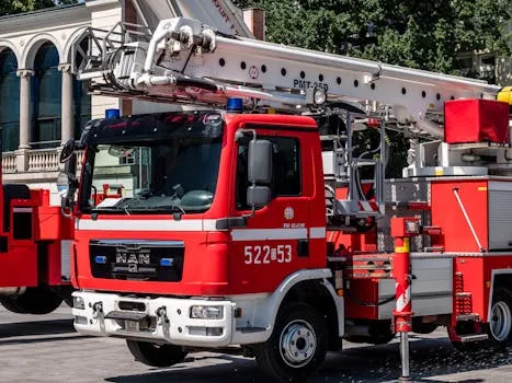 Recycling truck falls into pit, operator rescued