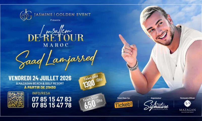 Saad Lamjarred to Perform at Mazagan in El Jadida