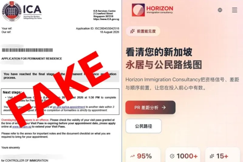 Des escrocs se faisant passer pour des agents de l'ICA dérobent 8,8 millions de dollars à Singapour