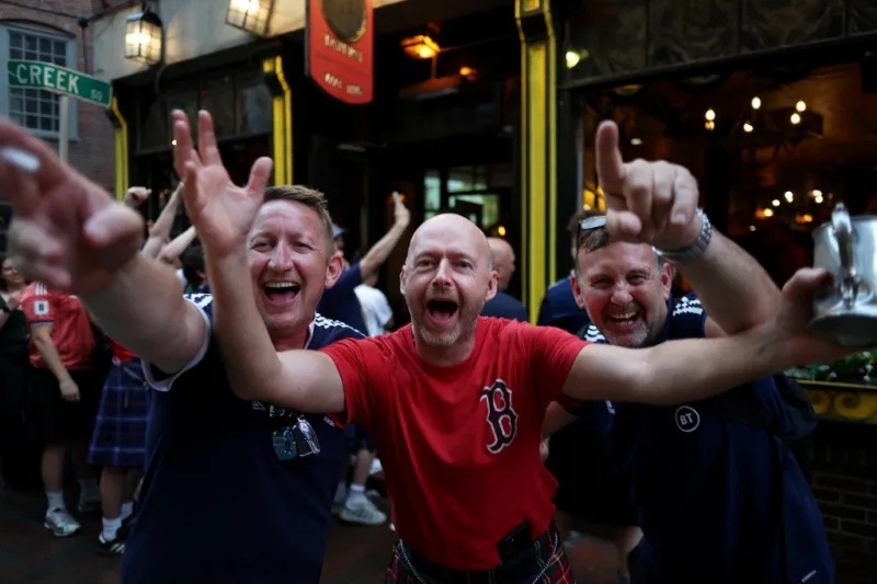 Scottish Fans Take Over Boston During World Cup
