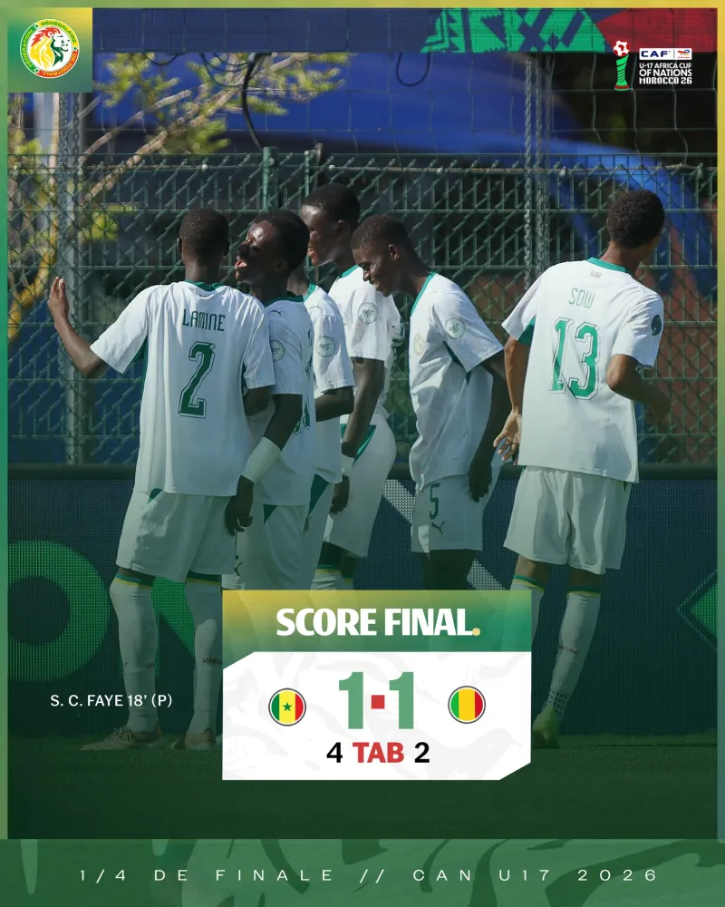 Senegal beats Mali on penalties, reaches U17 AFCON semis