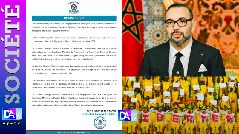 La coalition Diomaye Président salue Faye pour la libération de supporters au Maroc