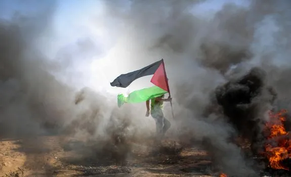 Smoke over Gaza after Israeli strike on July 12, 2026