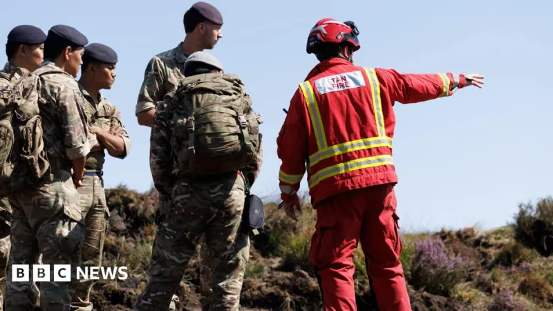 Soldiers praised for helping tackle south Wales wildfires
