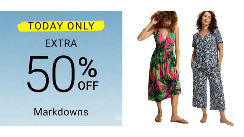 Soma Week Sunshine: 50% Off Markdowns Today Only